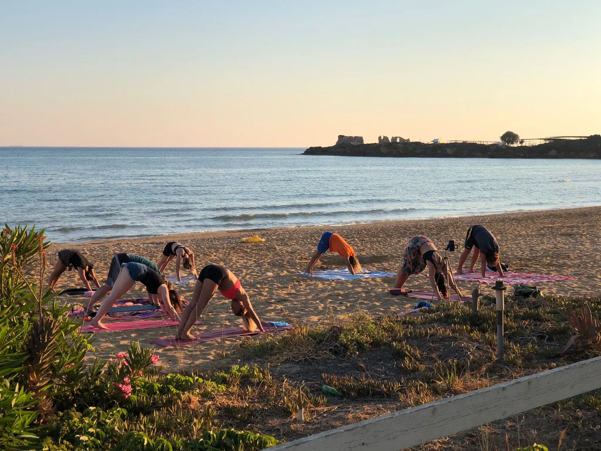 yoga on the beach